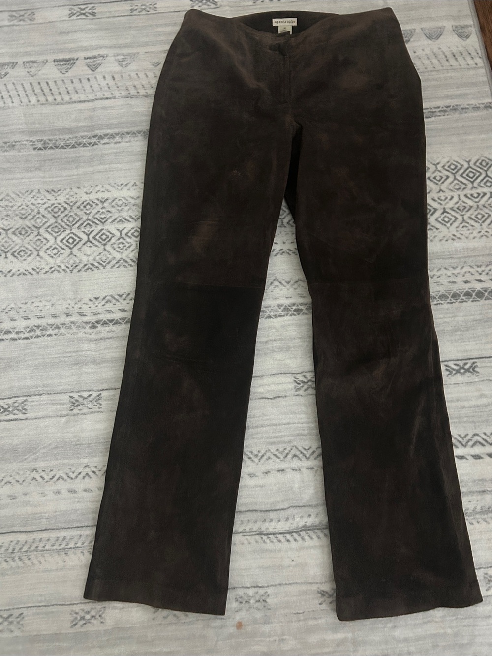 EUC/LN Apostrophe 100% Leather Chocolate Brown Suede Pants